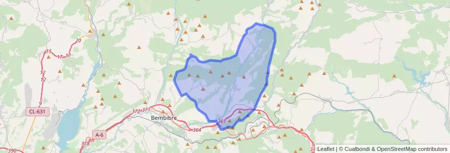 Mapa de ubicacion de Folgoso de la Ribera.