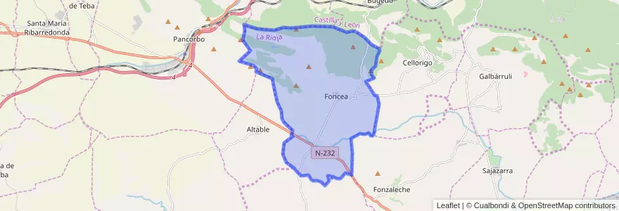 Mapa de ubicacion de Foncea.