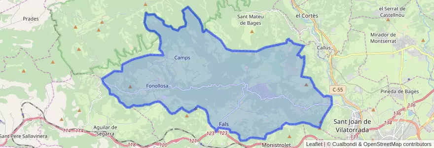 Mapa de ubicacion de Fonollosa.