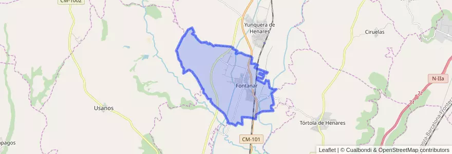 Mapa de ubicacion de Fontanar.