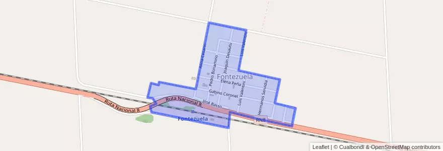 Mapa de ubicacion de Fontezuela.