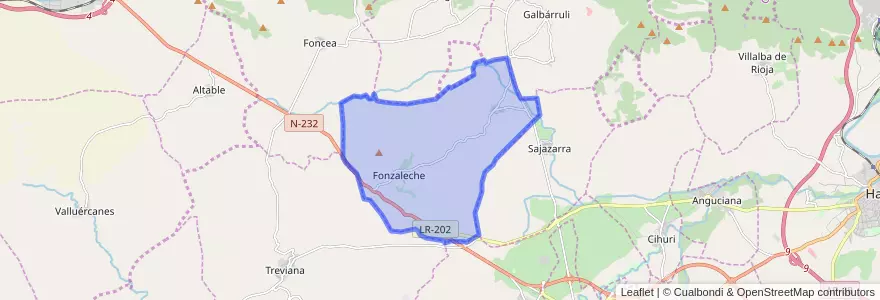 Mapa de ubicacion de Fonzaleche.