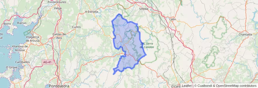 Mapa de ubicacion de Forcarei.