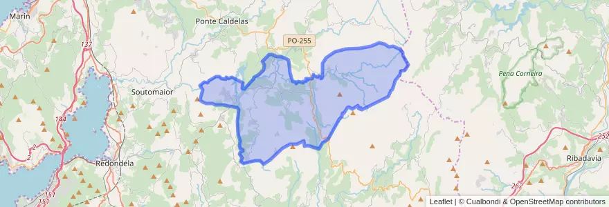 Mapa de ubicacion de Fornelos de Montes.