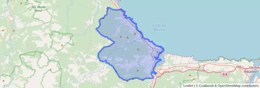 Mapa de ubicacion de Foz.