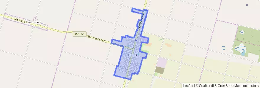 Mapa de ubicacion de Franck.
