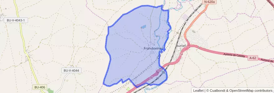 Mapa de ubicacion de Frandovínez.