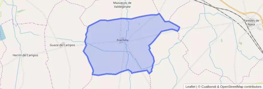 Mapa de ubicacion de Frechilla.
