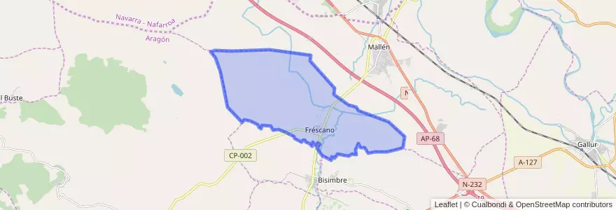 Mapa de ubicacion de Fréscano.