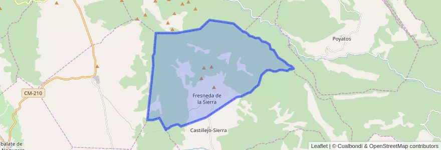 Mapa de ubicacion de Fresneda de la Sierra.