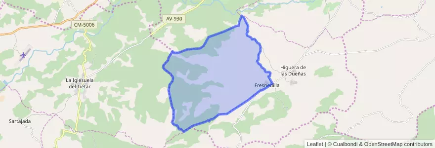 Mapa de ubicacion de Fresnedilla.