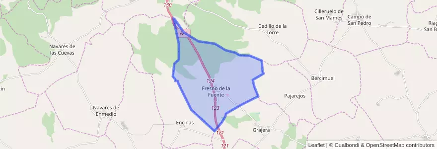 Mapa de ubicacion de Fresno de la Fuente.