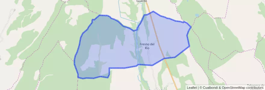Mapa de ubicacion de Fresno del Río.