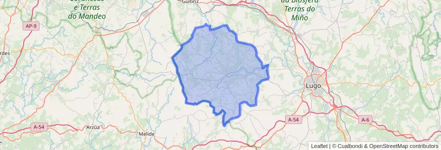 Mapa de ubicacion de Friol.