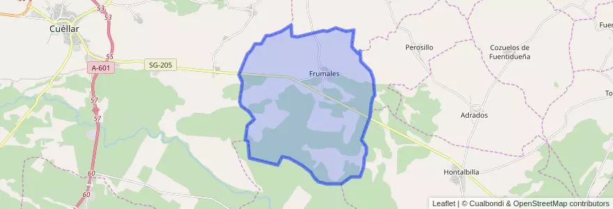 Mapa de ubicacion de Frumales.