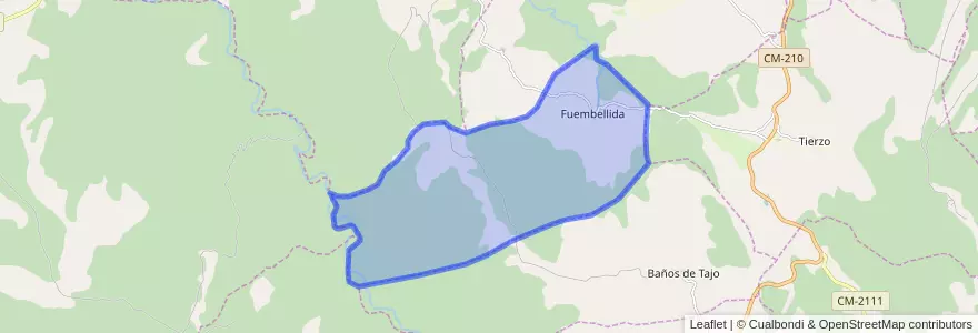 Mapa de ubicacion de Fuembellida.