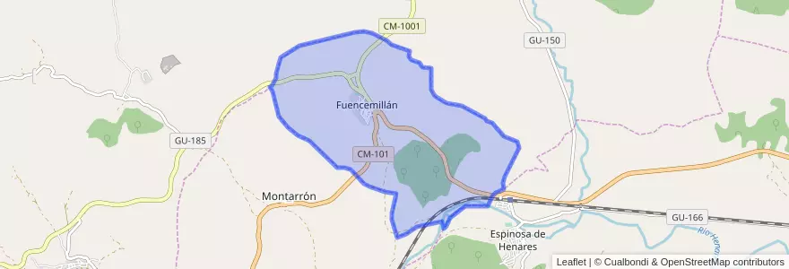 Mapa de ubicacion de Fuencemillán.