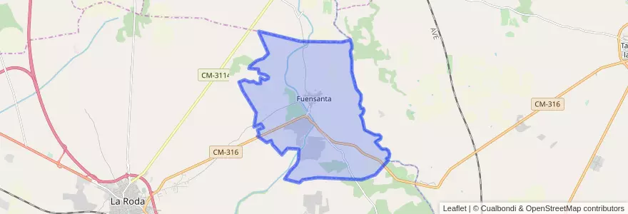 Mapa de ubicacion de Fuensanta.