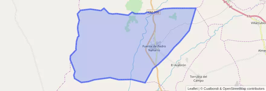Mapa de ubicacion de Fuente de Pedro Naharro.