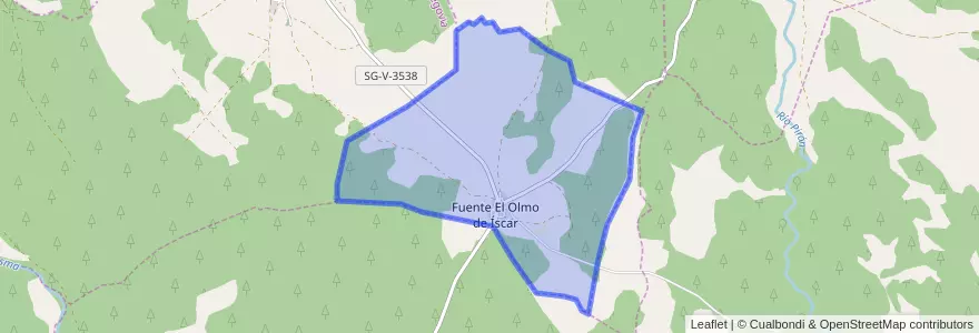 Mapa de ubicacion de Fuente el Olmo de Íscar.