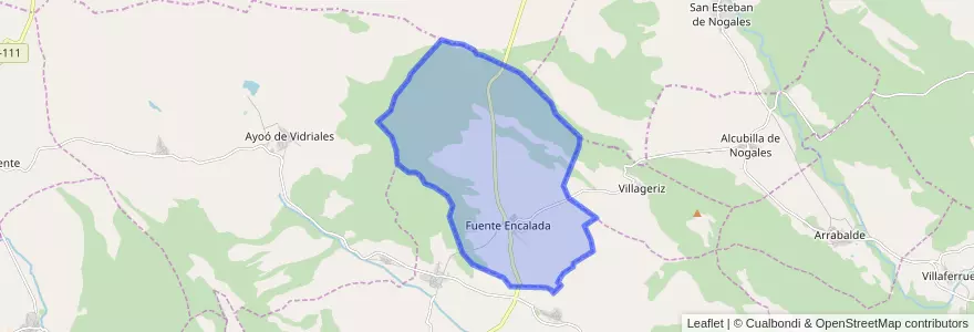 Mapa de ubicacion de Fuente Encalada.