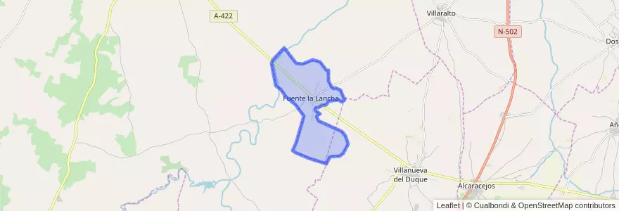 Mapa de ubicacion de Fuente la Lancha.