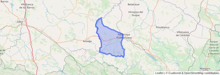 Mapa de ubicacion de Fuente Obejuna.