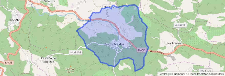 Mapa de ubicacion de Fuenteheridos.