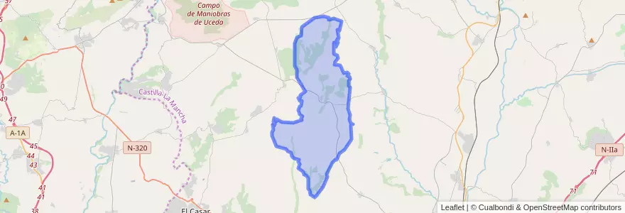 Mapa de ubicacion de Fuentelahiguera de Albatages.
