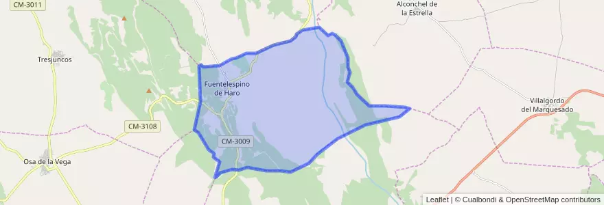Mapa de ubicacion de Fuentelespino de Haro.