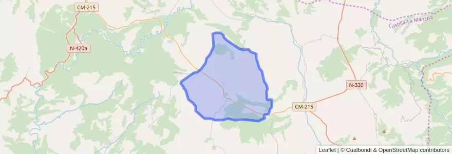 Mapa de ubicacion de Fuentelespino de Moya.