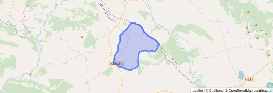 Mapa de ubicacion de Fuentelsaz.