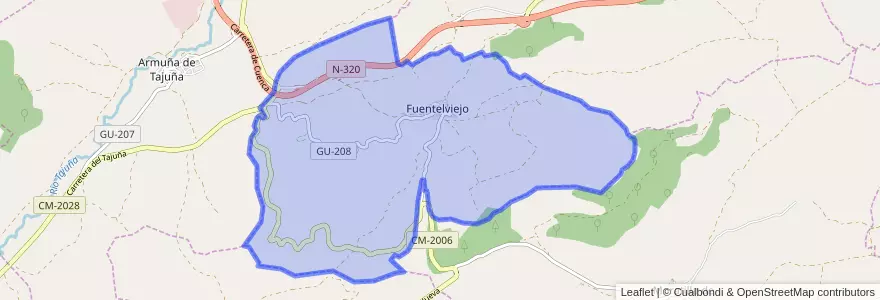 Mapa de ubicacion de Fuentelviejo.