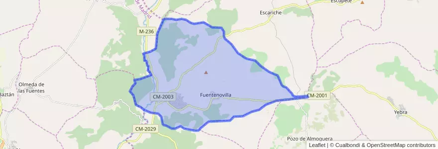 Mapa de ubicacion de Fuentenovilla.
