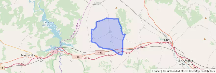 Mapa de ubicacion de Fuenterrobles.