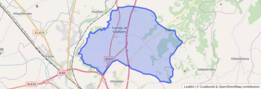 Mapa de ubicacion de Fuentes de Valdepero.