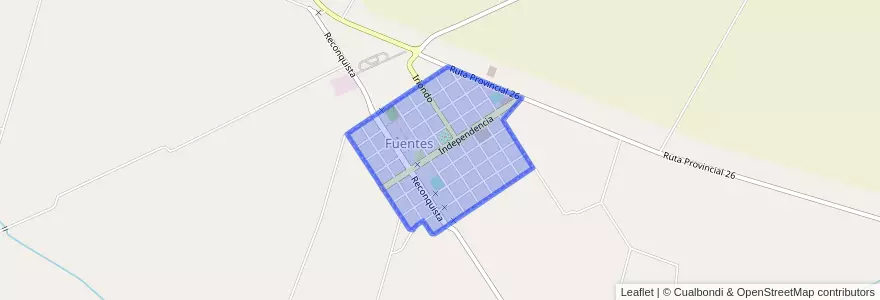 Mapa de ubicacion de Fuentes.