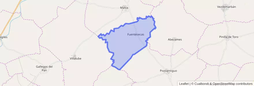 Mapa de ubicacion de Fuentesecas.