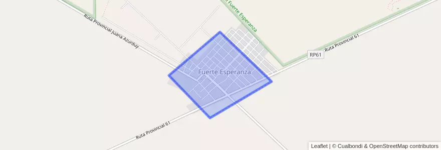 Mapa de ubicacion de Fuerte Esperanza.