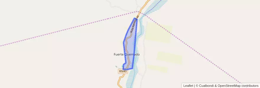Mapa de ubicacion de Fuerte Quemado.