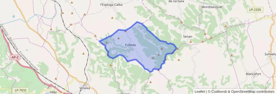 Mapa de ubicacion de Fulleda.