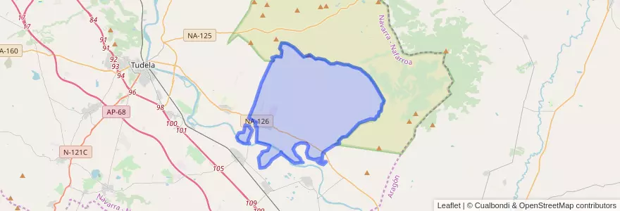 Mapa de ubicacion de Fustiñana.