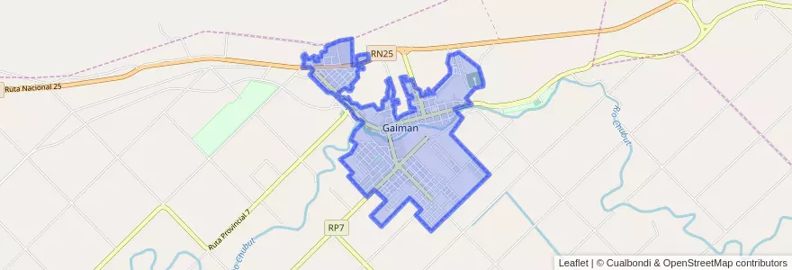 Mapa de ubicacion de Gaiman.