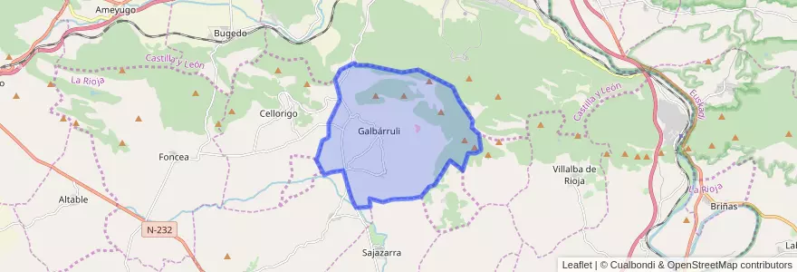 Mapa de ubicacion de Galbárruli.
