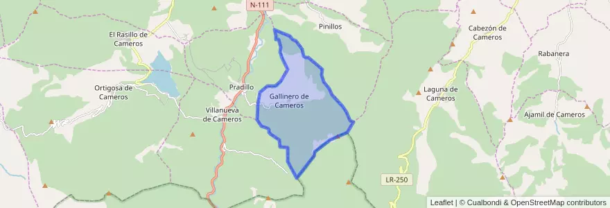 Mapa de ubicacion de Gallinero de Cameros.