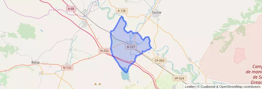Mapa de ubicacion de Gallur.