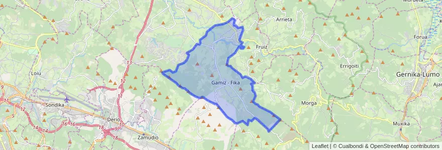 Mapa de ubicacion de Gamiz-Fika.