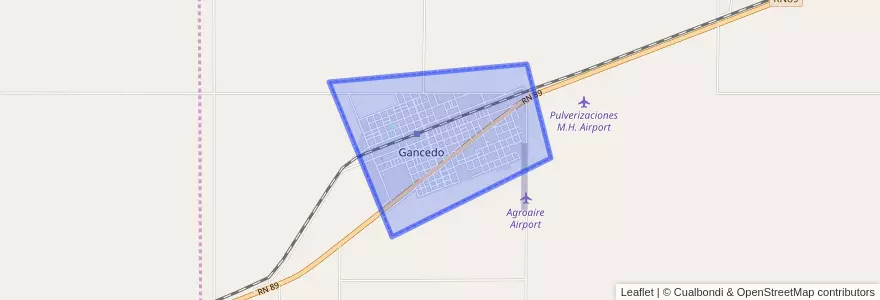Mapa de ubicacion de Gancedo.