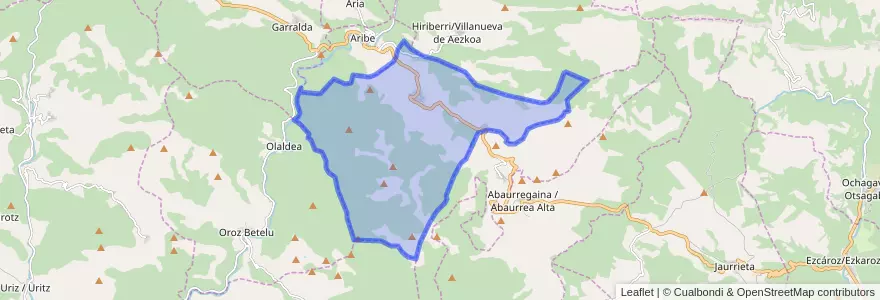 Mapa de ubicacion de Garaioa.