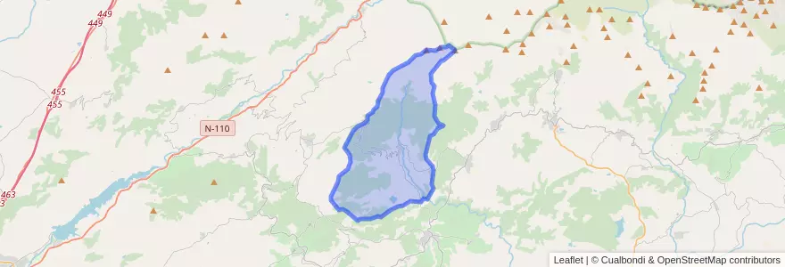 Mapa de ubicacion de Garganta la Olla.